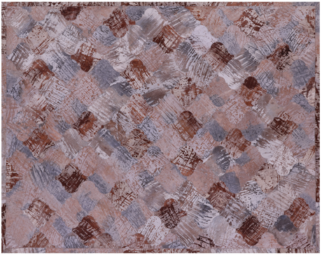 Lantern Tile Printed Natural Cowhide Hand Stitched Rug - Manhattan Rugs