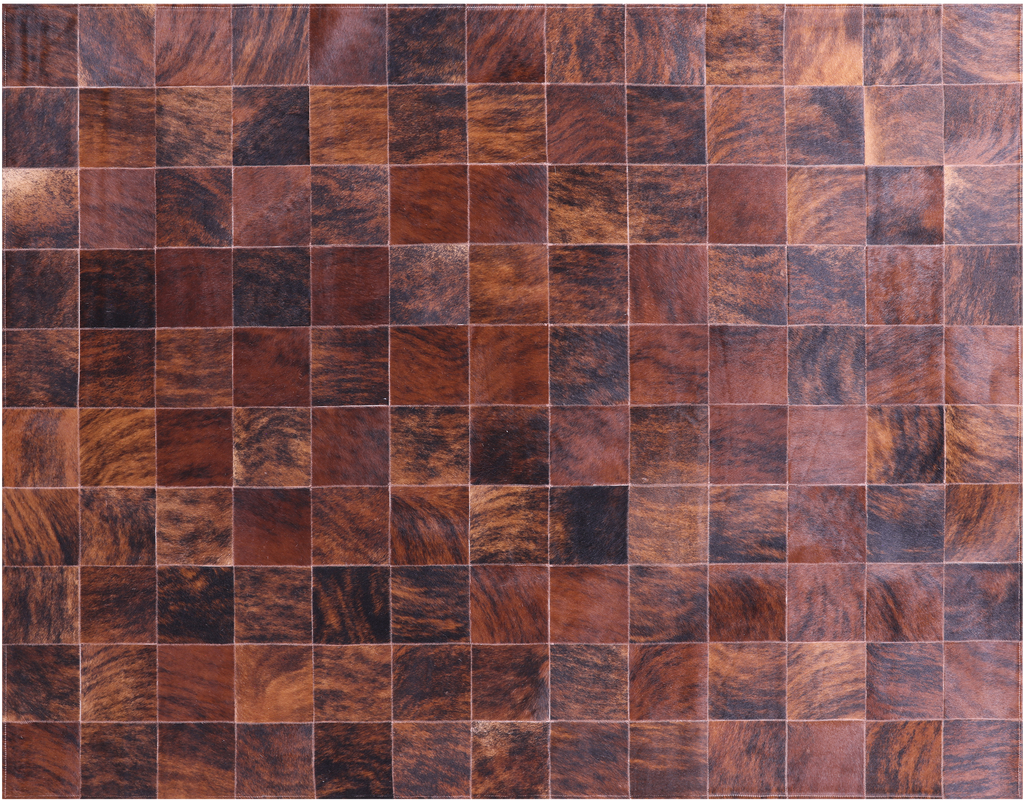 Brindle Brown Natural Cowhide Hand Stitched Rug - Manhattan Rugs