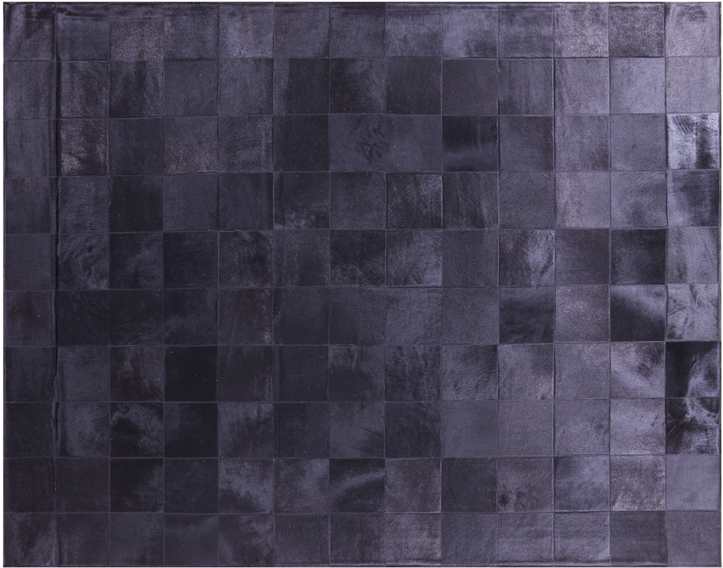 Black Natural Cowhide Hand Stitched Rug - Manhattan Rugs