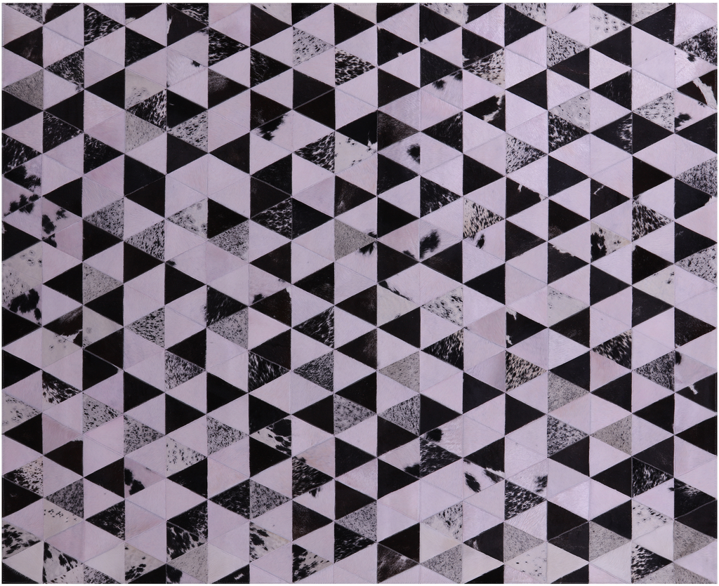 Light Pink Natural Cowhide Hand Stitched Rug - Manhattan Rugs