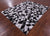 Black & White Salt & Pepper Natural Cowhide Hand Stitched Rug - Manhattan Rugs