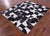 Black & White Salt & Pepper Natural Cowhide Hand Stitched Rug - Manhattan Rugs