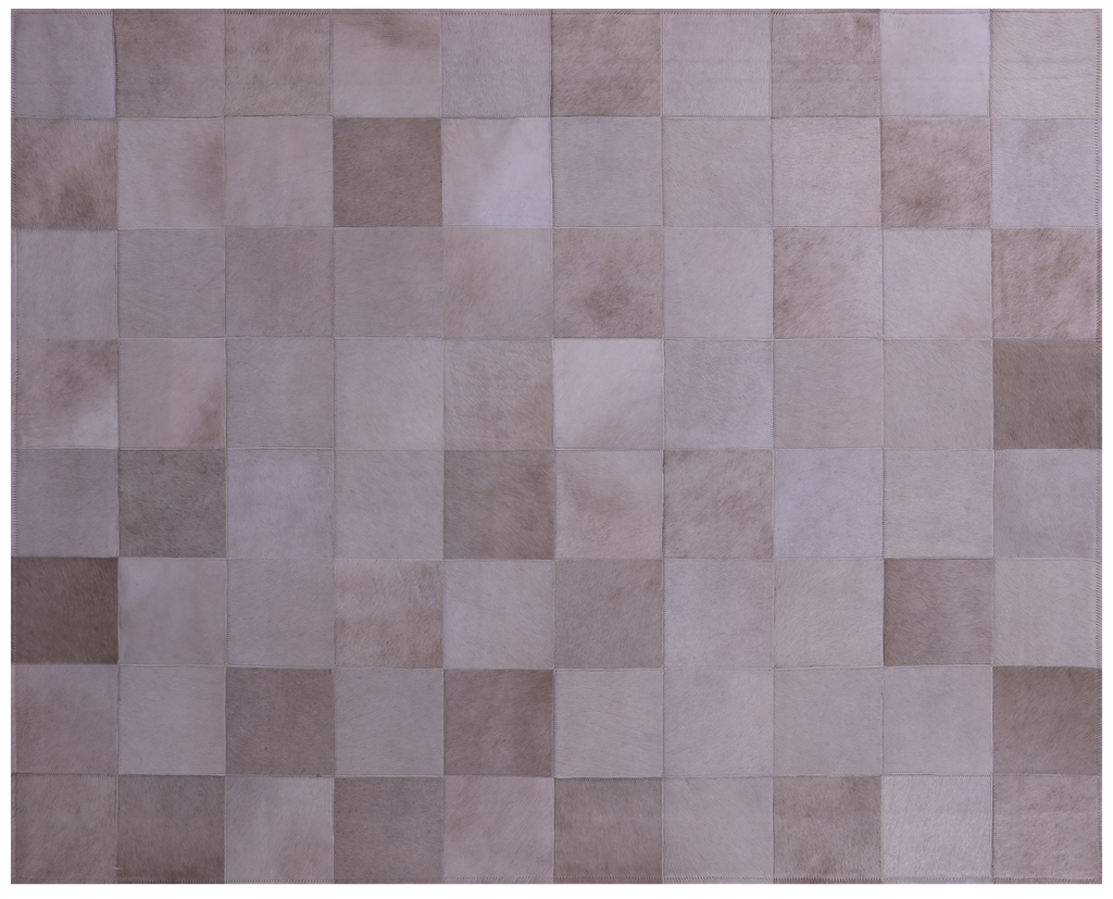 White Natural Cowhide Hand Stitched Rug - Manhattan Rugs