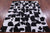 Black & White Natural Cowhide Hand Stitched Rug - Manhattan Rugs