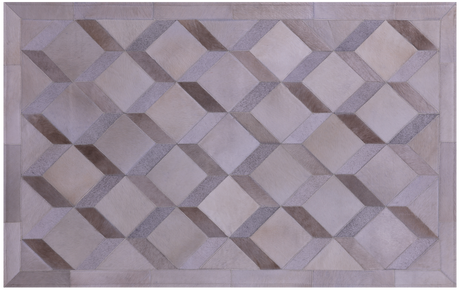 Brown Natural Cowhide Hand Stitched Rug - Manhattan Rugs