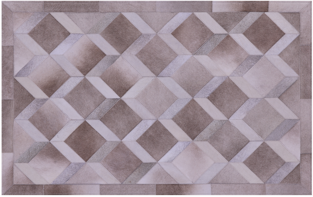 Light Brown Natural Cowhide Hand Stitched Rug - Manhattan Rugs