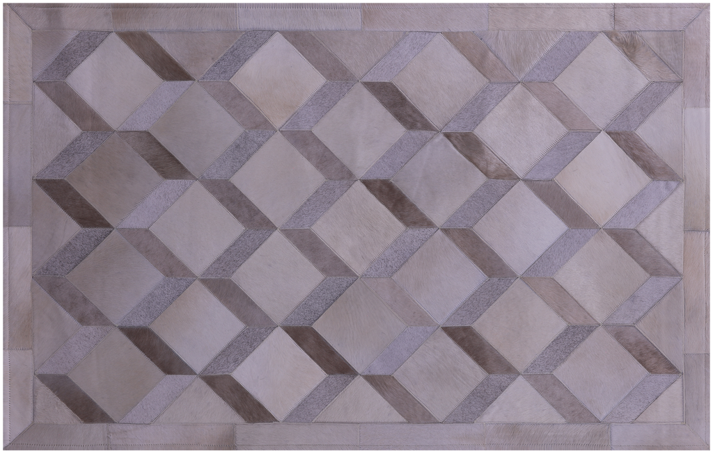 Brown Natural Cowhide Hand Stitched Rug - Manhattan Rugs