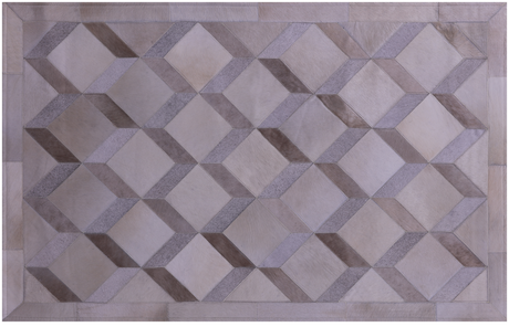 Brown Natural Cowhide Hand Stitched Rug - Manhattan Rugs