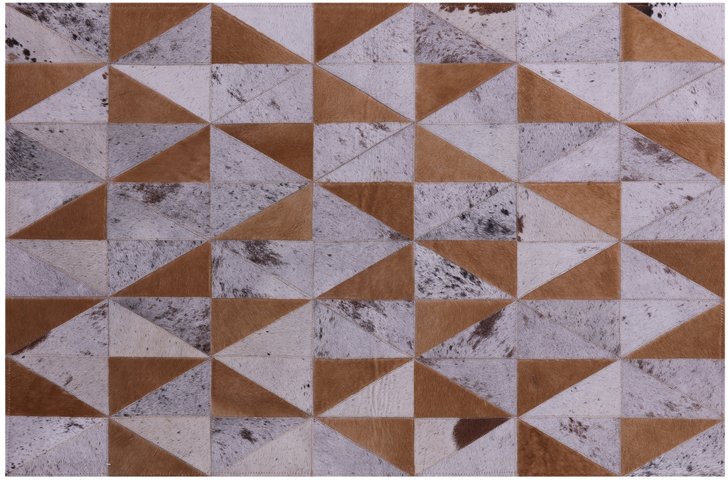 Brown Salt & Pepper Natural Cowhide Hand Stitched Rug - Manhattan Rugs