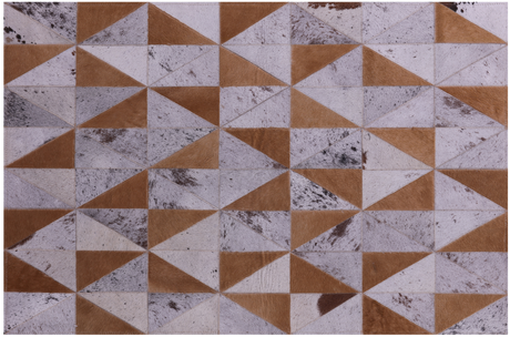 Brown Salt & Pepper Natural Cowhide Hand Stitched Rug - Manhattan Rugs