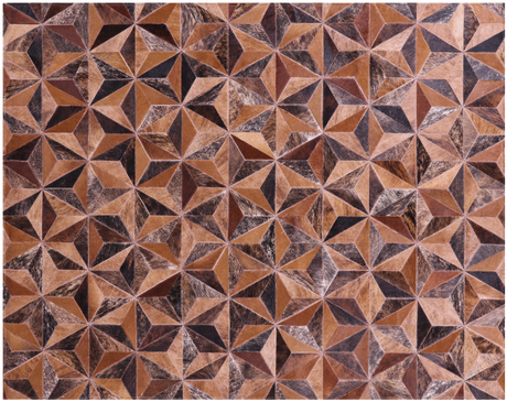 Brindle Brown Natural Cowhide Hand Stitched Rug - Manhattan Rugs