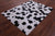 Black & White Natural Cowhide Hand Stitched Rug - Manhattan Rugs