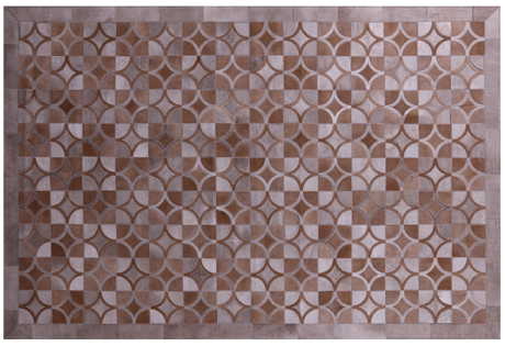 Brown Natural Cowhide Hand Stitched Rug - Manhattan Rugs