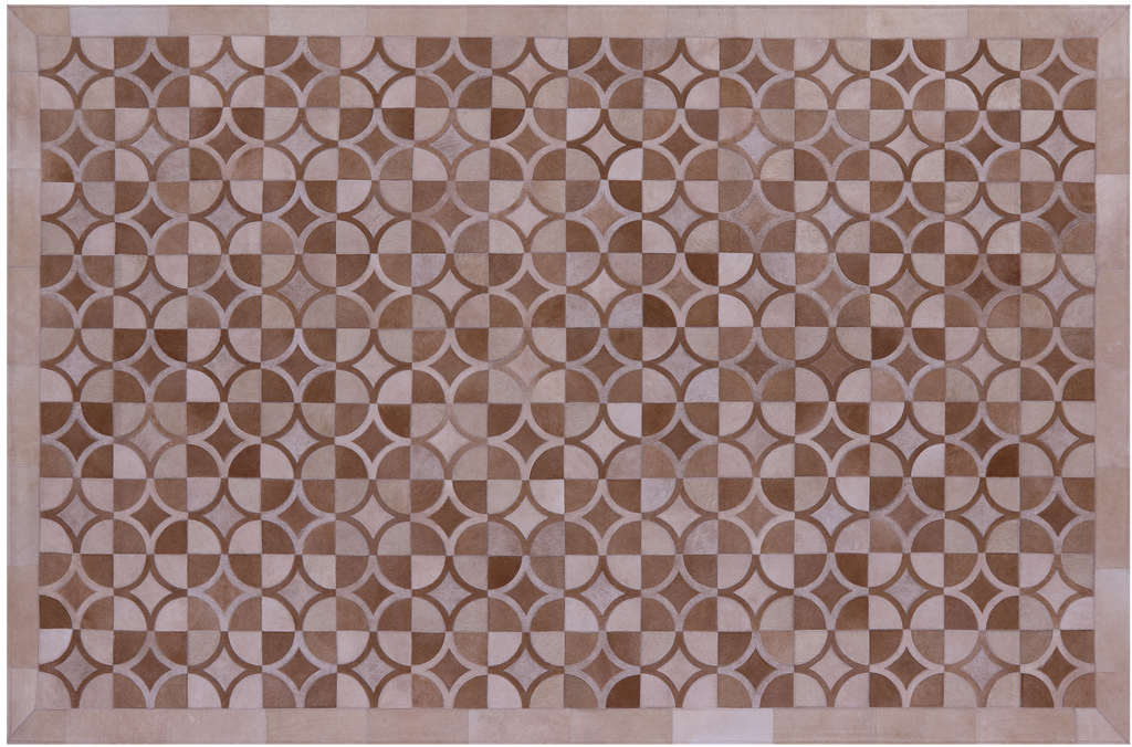 Brown Natural Cowhide Hand Stitched Rug - Manhattan Rugs