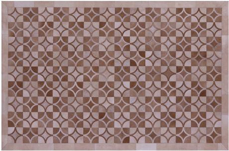 Brown Natural Cowhide Hand Stitched Rug - Manhattan Rugs