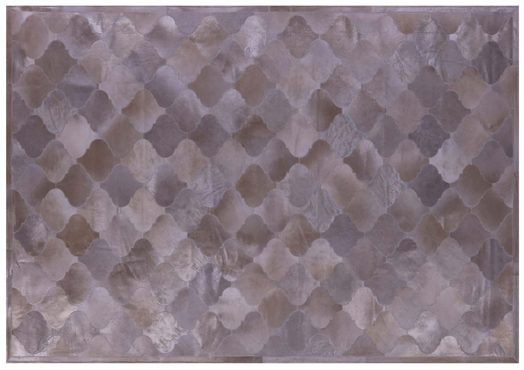 Lantern Tile Champagne Natural Cowhide Hand Stitched Rug - Manhattan Rugs