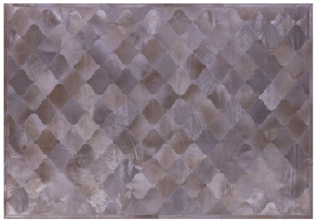 Lantern Tile Champagne Natural Cowhide Hand Stitched Rug - Manhattan Rugs
