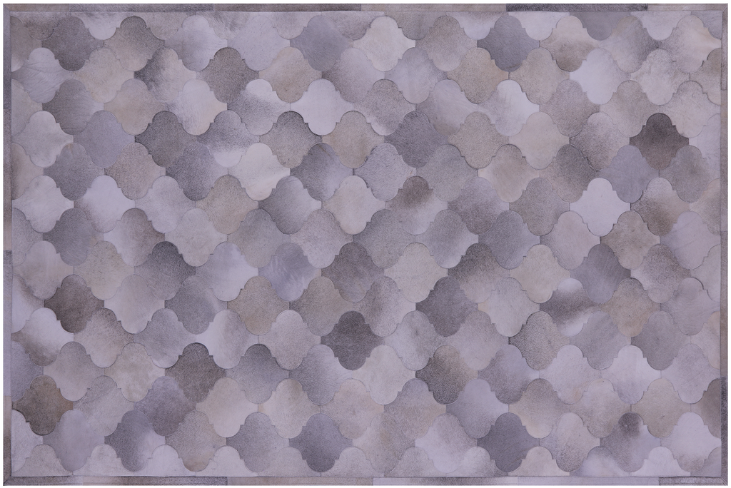 Grey Natural Cowhide Hand Stitched Rug - Manhattan Rugs