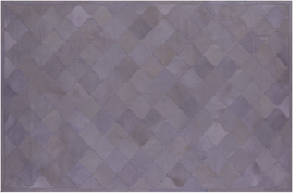 Lantern Tile White Natural Cowhide Hand Stitched Rug - Manhattan Rugs