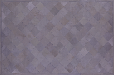 Lantern Tile White Natural Cowhide Hand Stitched Rug - Manhattan Rugs