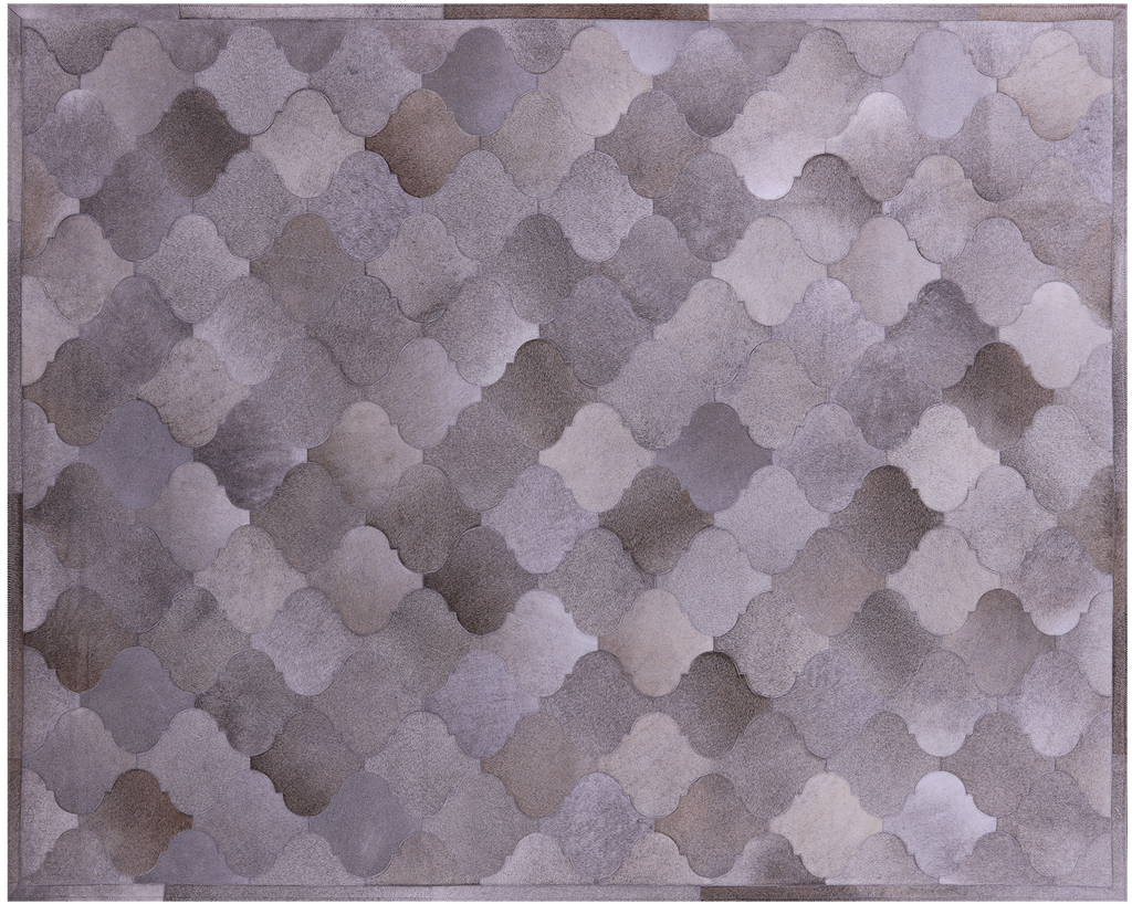 Grey Natural Cowhide Hand Stitched Rug - Manhattan Rugs