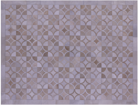 Brown & White Natural Cowhide Hand Stitched Rug - Manhattan Rugs