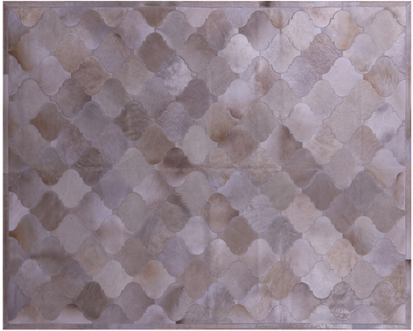 Lantern Tile Taupe Natural Cowhide Hand Stitched Rug - Manhattan Rugs