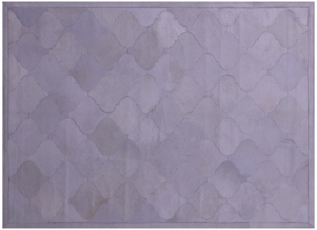 Lantern Tile White Natural Cowhide Hand Stitched Rug - Manhattan Rugs