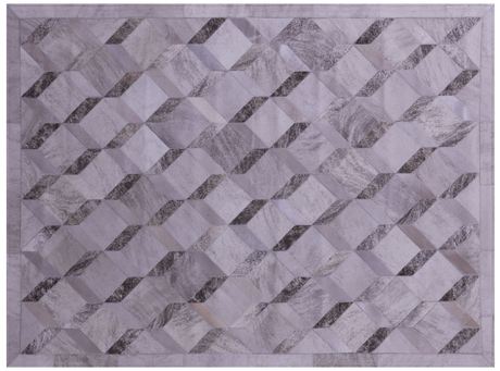 Grey Brindle Natural Cowhide Hand Stitched Rug - Manhattan Rugs