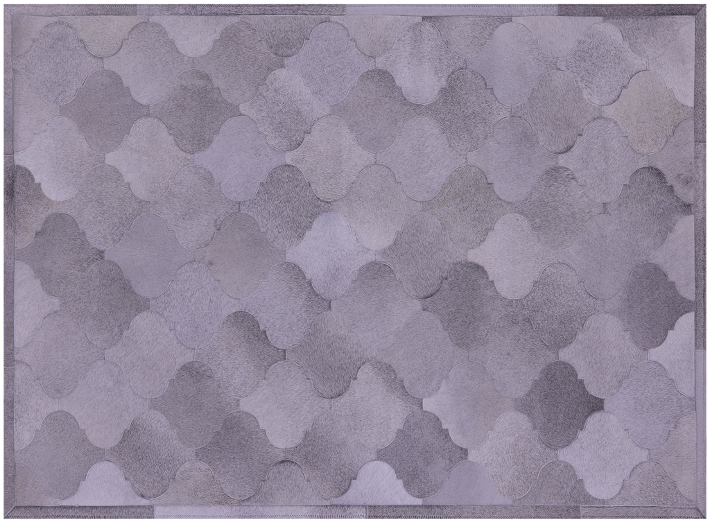 Grey Natural Cowhide Hand Stitched Rug - Manhattan Rugs