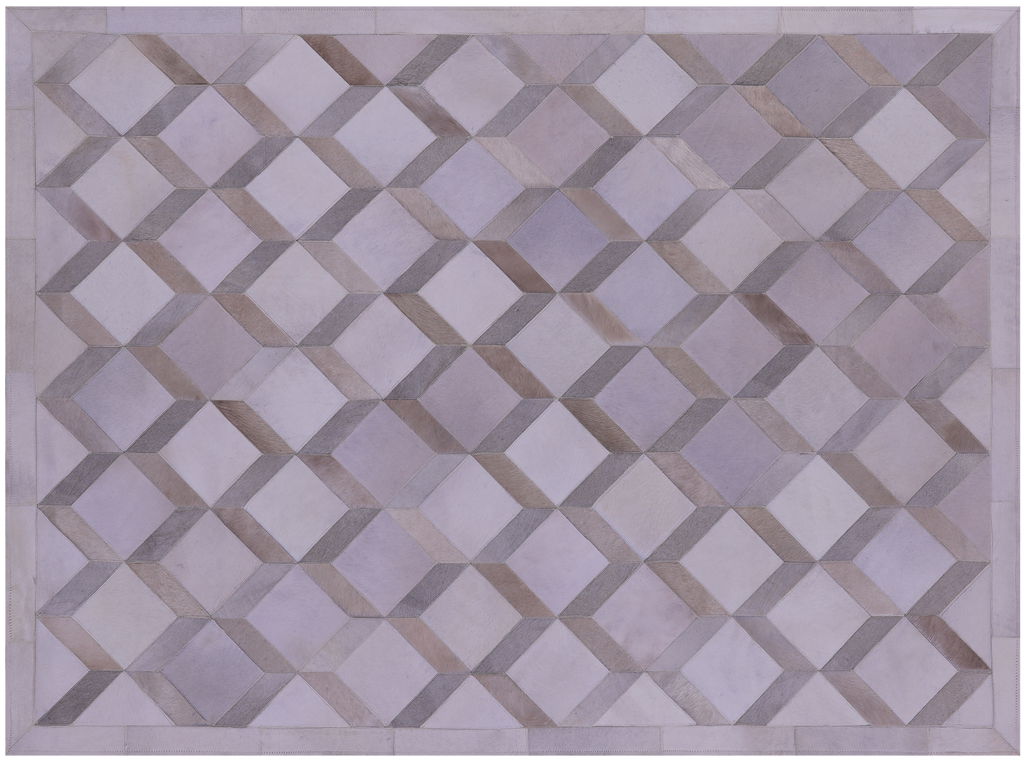 Brown & White Natural Cowhide Hand Stitched Rug - Manhattan Rugs