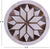 Brown & White Round Star Natural Cowhide Hand Stitched Rug - Manhattan Rugs