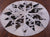 Brown & White Round Star Natural Cowhide Hand Stitched Rug - Manhattan Rugs