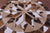 Brown & White Round Natural Cowhide Hand Stitched Rug - Manhattan Rugs