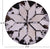 Brown & White Round Star Natural Cowhide Hand Stitched Rug - Manhattan Rugs