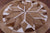 Brown & White Round Natural Cowhide Hand Stitched Rug - Manhattan Rugs