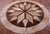 Brown Round Natural Cowhide Hand Stitched Rug - Manhattan Rugs