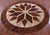 Brown Round Natural Cowhide Hand Stitched Rug - Manhattan Rugs