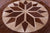 Brown Round Natural Cowhide Hand Stitched Rug - Manhattan Rugs