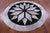 Grey & Black Round Natural Cowhide Hand Stitched Rug - Manhattan Rugs