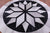 Grey & Black Round Natural Cowhide Hand Stitched Rug - Manhattan Rugs