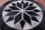 Black & Grey Round Natural Cowhide Hand Stitched Rug - Manhattan Rugs