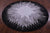Black & White Round Natural Cowhide Hand Stitched Rug - Manhattan Rugs