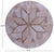 Brown Round Natural Cowhide Hand Stitched Rug - Manhattan Rugs