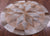 Brown Round Natural Cowhide Hand Stitched Rug - Manhattan Rugs