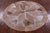 Brown Round Natural Cowhide Hand Stitched Rug - Manhattan Rugs