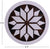 Brown & White Round Natural Cowhide Hand Stitched Rug - Manhattan Rugs