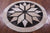 Brown Round Natural Cowhide Hand Stitched Rug - Manhattan Rugs