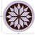 Brown & White Round Natural Cowhide Hand Stitched Rug - Manhattan Rugs