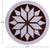 Brown & White Round Natural Cowhide Hand Stitched Rug - Manhattan Rugs